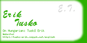 erik tusko business card
