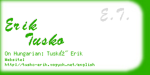 erik tusko business card